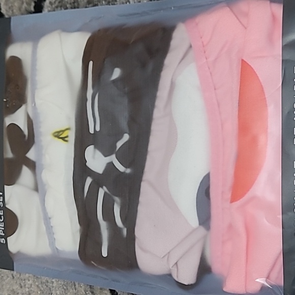 FASHION ANIMAL FACE MASKS 5-PIECE SET - Picture 3 of 9